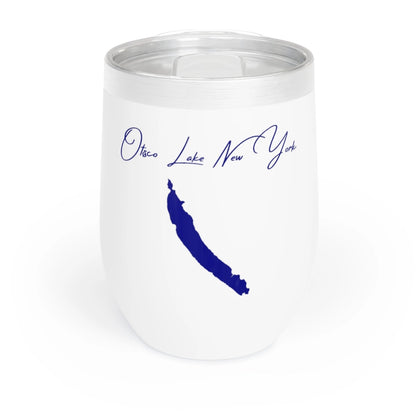 New  York  Otisco  Lake  Wine  Tumbler  front  position  view  from  front  white.webp