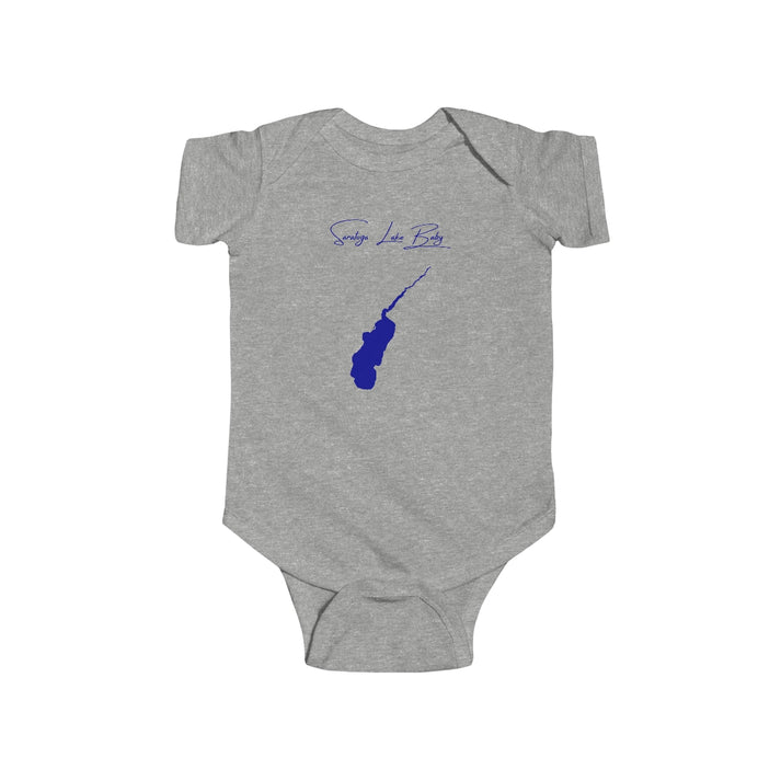 New  York  Saratoga  Lake  Onesie  front  position  view  from  front  heather.webp