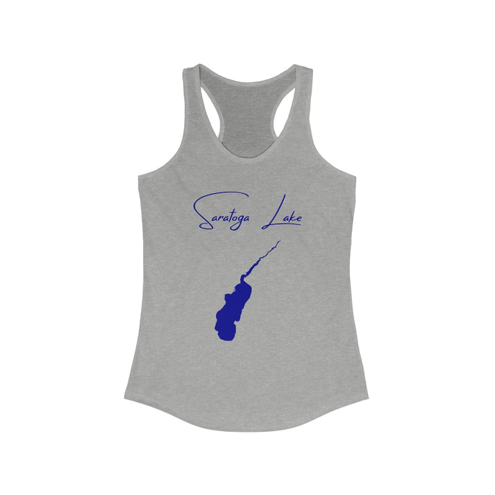 New  York  Saratoga  Lake  Racerback-Tank  front  position  view  from  front  heather  grey.webp