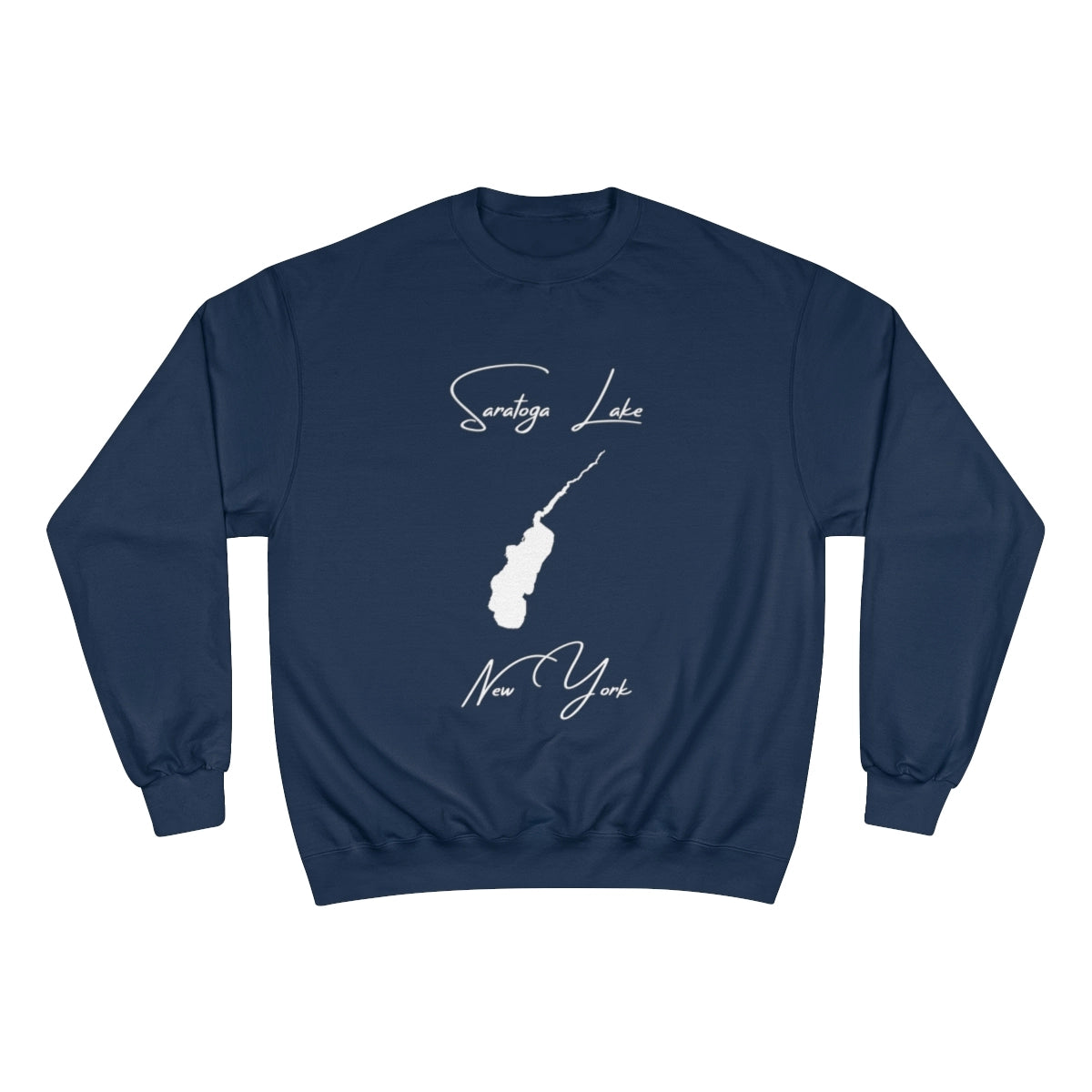 New  York  Saratoga  Lake  Sweatshirt  front  position  view  from  front  navy.webp
