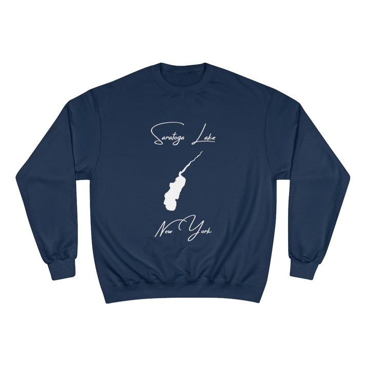 New  York  Saratoga  Lake  Sweatshirt  front  position  view  from  front  navy.webp