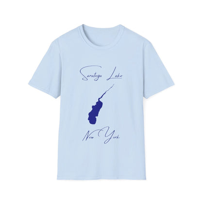 New  York  Saratoga  Lake  T-shirt  front  position  view  from  front  light  blue.webp