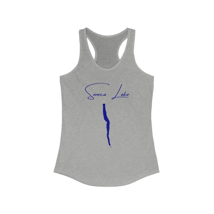 New  York  Seneca  Lake  Racerback-Tank  front  position  view  from  front  heather  grey.webp