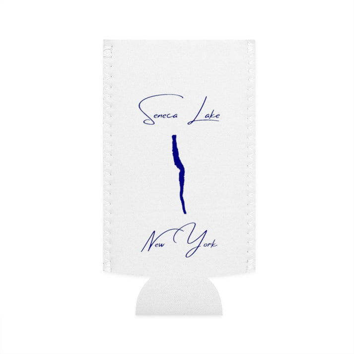 New  York  Seneca  Lake  Slim  Can  Koozie  front  position  view  from  flat-front  white.webp