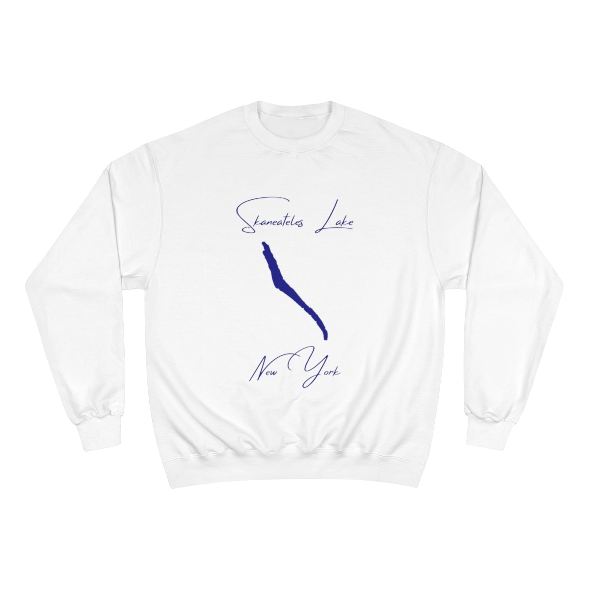 New  York  Skaneateles  Lake  Sweatshirt  front  position  view  from  front  white.webp