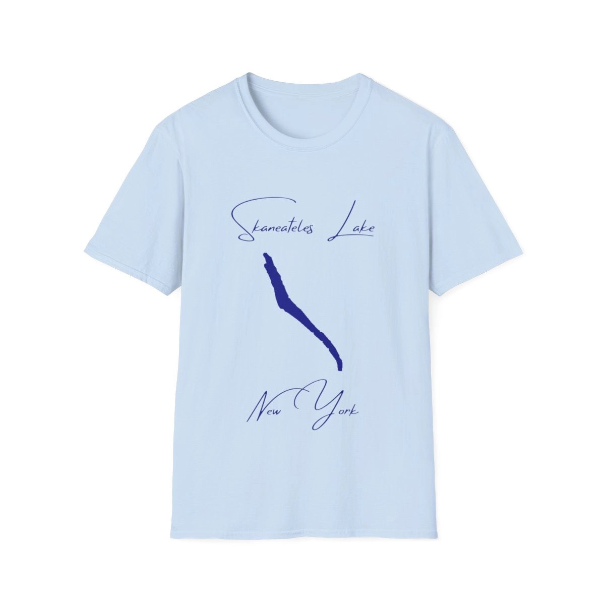 New  York  Skaneateles  Lake  T-shirt  front  position  view  from  front  light  blue.webp