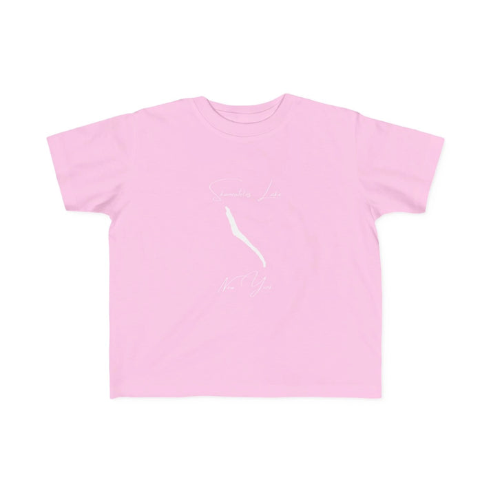 New  York  Skaneateles  Lake  Toddler  T-shirt  front  position  view  from  front  pink.webp