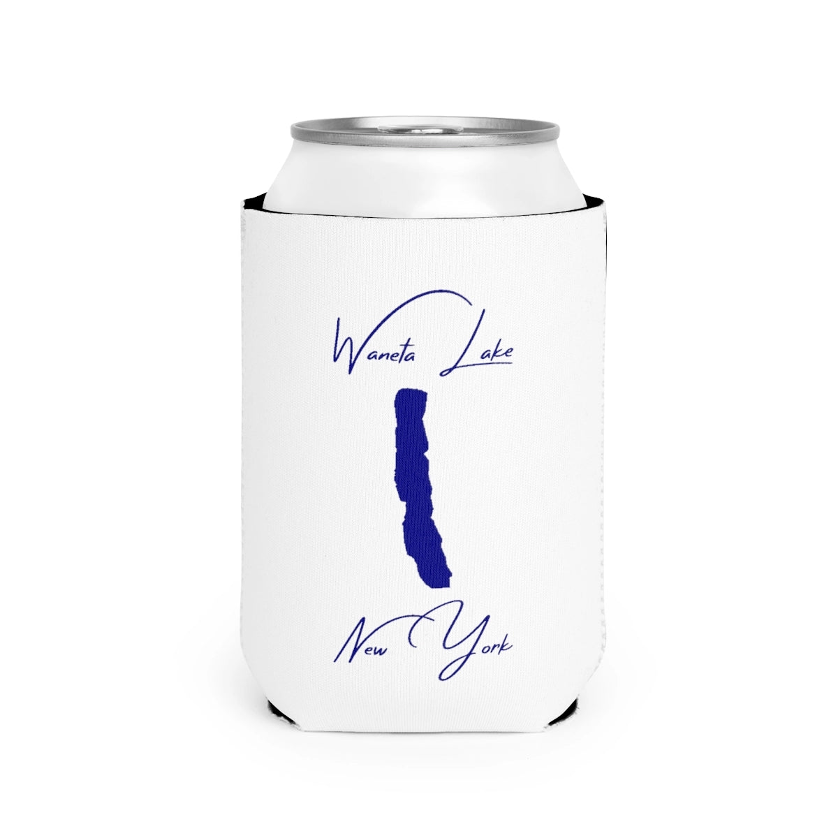 New  York  Waneta  Lake  Can  Koozie  front  position  view  from  front-2  white.webp