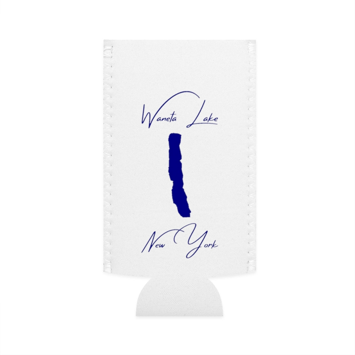New  York  Waneta  Lake  Slim  Can  Koozie  front  position  view  from  flat-front  white.webp