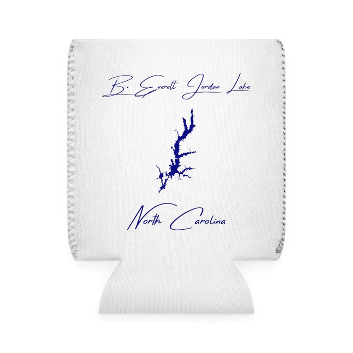 North  Carolina  B.  Everett  Jordan  Lake  Can  Koozie  front  position  view  from  front-1  white.webp