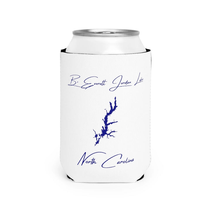 North  Carolina  B.  Everett  Jordan  Lake  Can  Koozie  front  position  view  from  front-2  white.webp