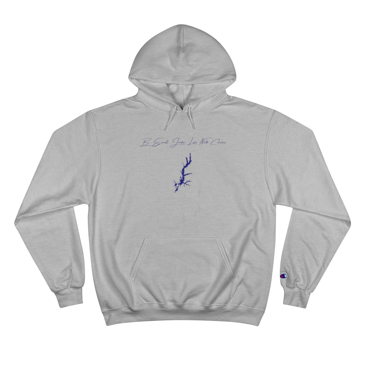 North  Carolina  B.  Everett  Jordan  Lake  Hoodie  front  position  view  from  front  light  steel.webp