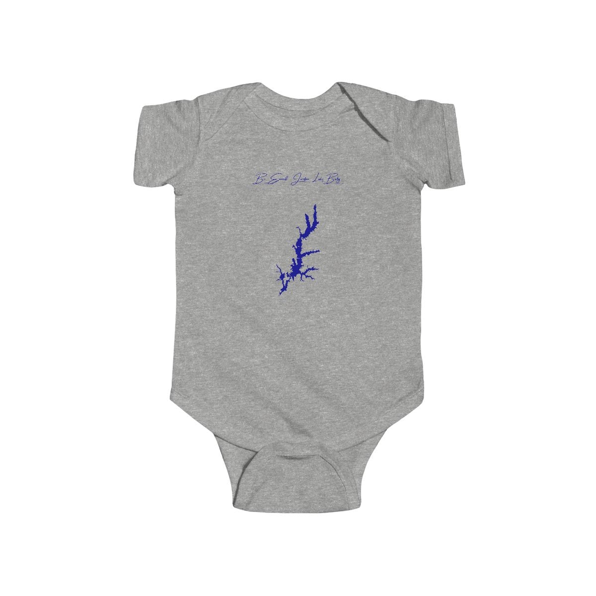 North  Carolina  B.  Everett  Jordan  Lake  Onesie  front  position  view  from  front  heather.webp