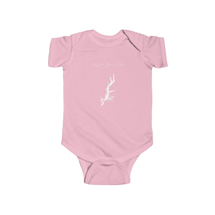 North  Carolina  B.  Everett  Jordan  Lake  Onesie  front  position  view  from  front  pink.webp