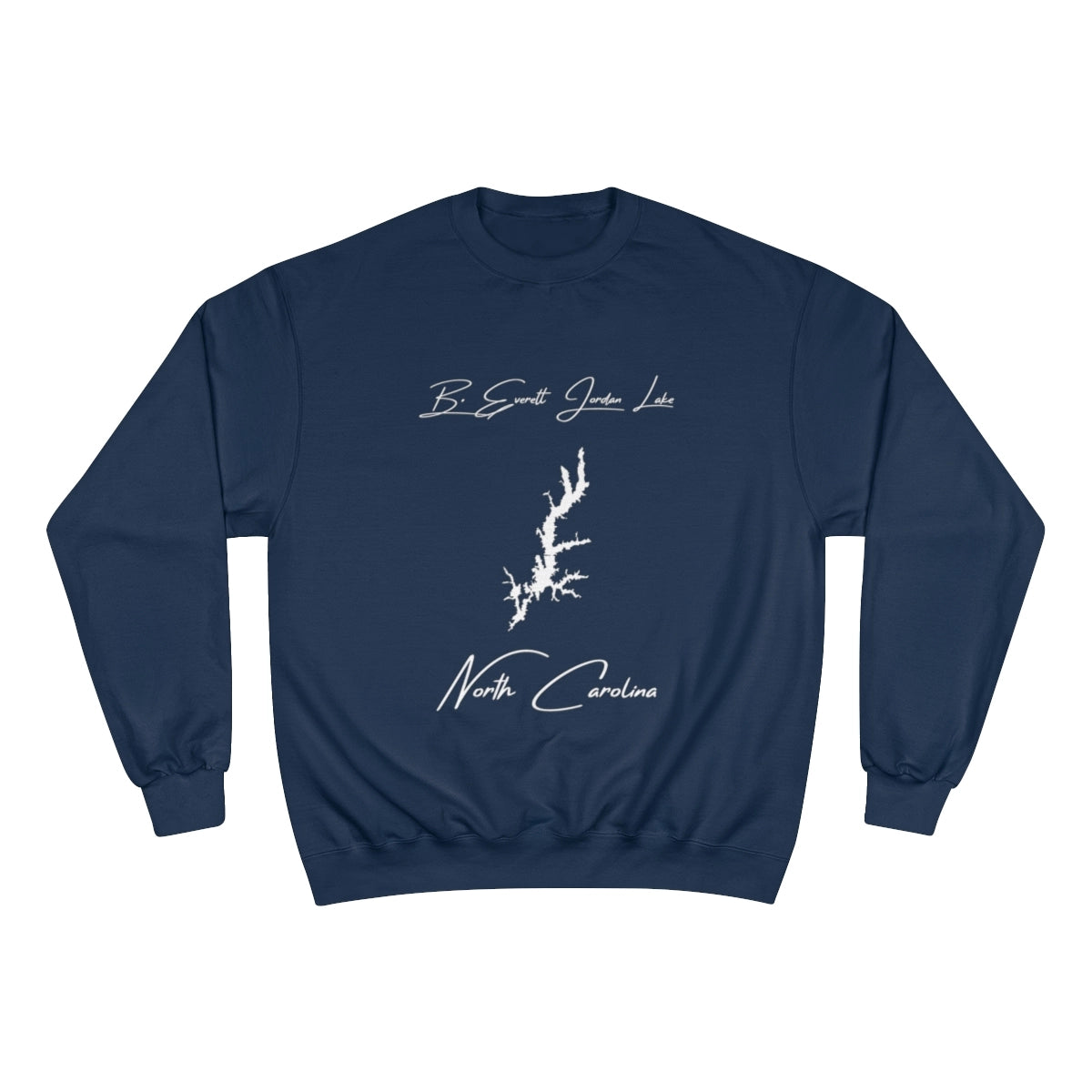 North  Carolina  B.  Everett  Jordan  Lake  Sweatshirt  front  position  view  from  front  navy.webp