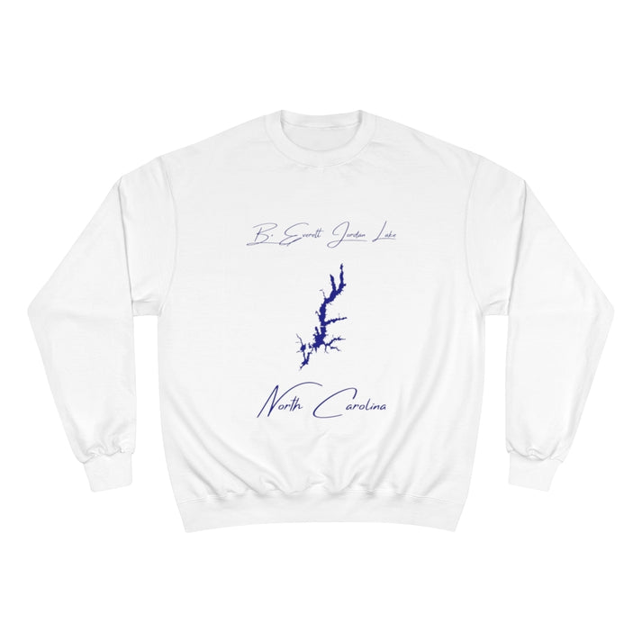 North  Carolina  B.  Everett  Jordan  Lake  Sweatshirt  front  position  view  from  front  white.webp