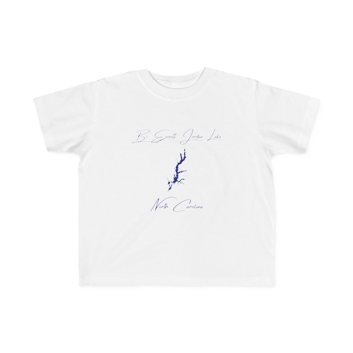 North  Carolina  B.  Everett  Jordan  Lake  Toddler  T-shirt  front  position  view  from  front  white.webp