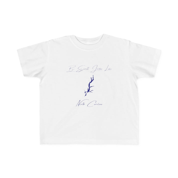 North  Carolina  B.  Everett  Jordan  Lake  Toddler  T-shirt  front  position  view  from  front  white.webp