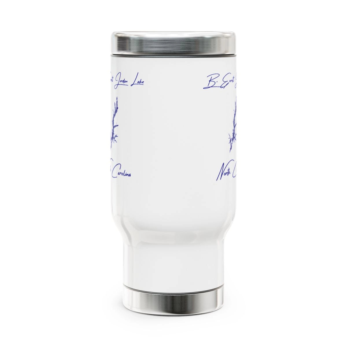 North  Carolina  B.  Everett  Jordan  Lake  Travel  Mug  other  position  view  from  front  14oz.webp