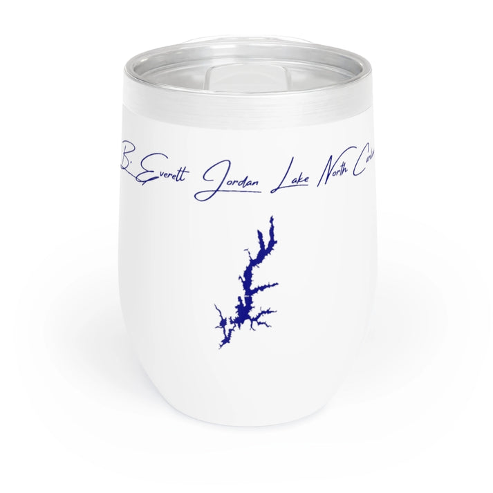 North  Carolina  B.  Everett  Jordan  Lake  Wine  Tumbler  front  position  view  from  front  white.webp