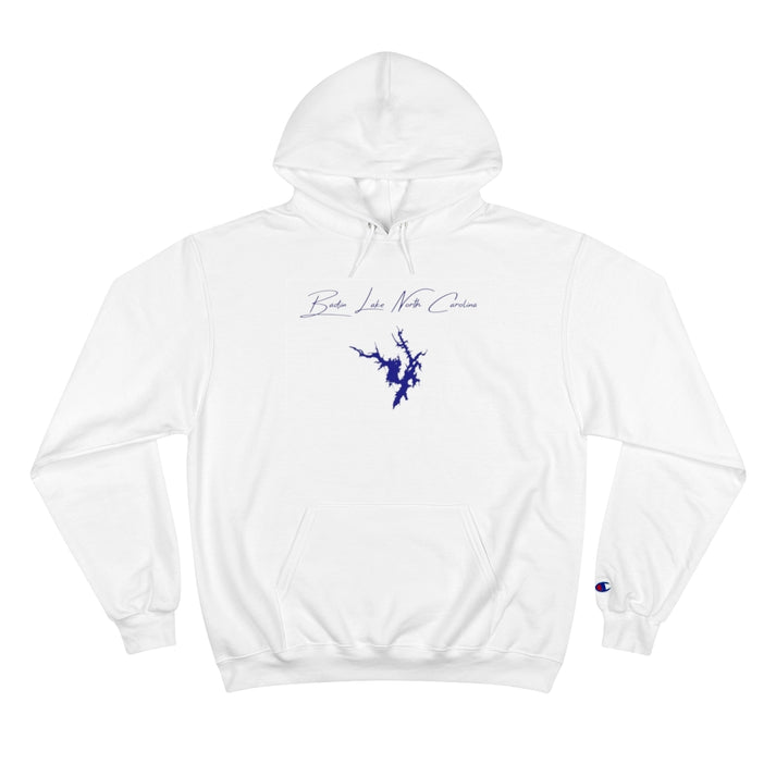 North  Carolina  Badin  Lake  Hoodie  front  position  view  from  front  white.webp