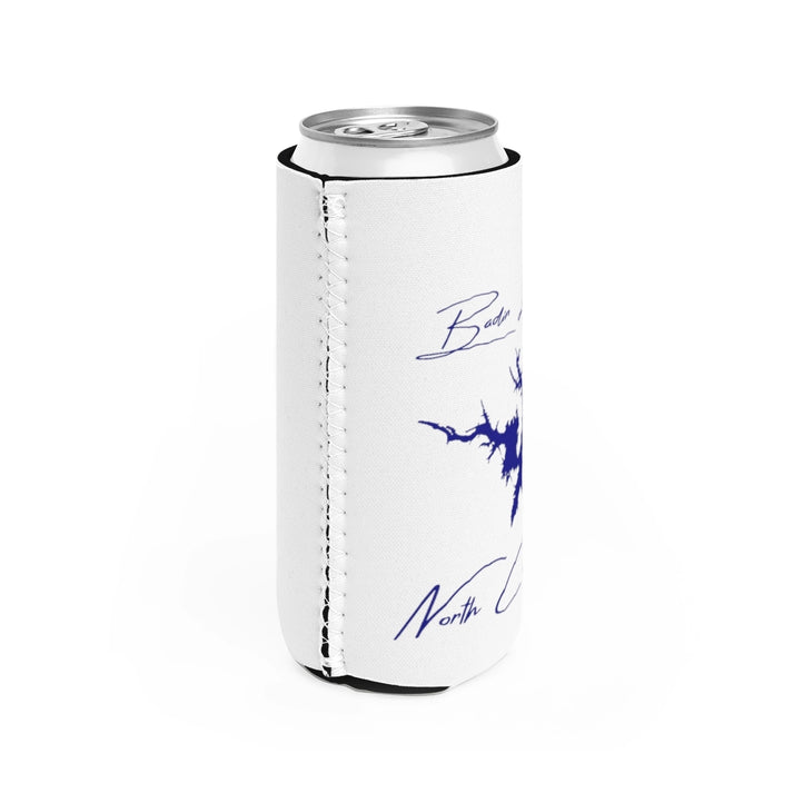 North  Carolina  Badin  Lake  Slim  Can  Koozie  all  position  view  from  right  white.webp