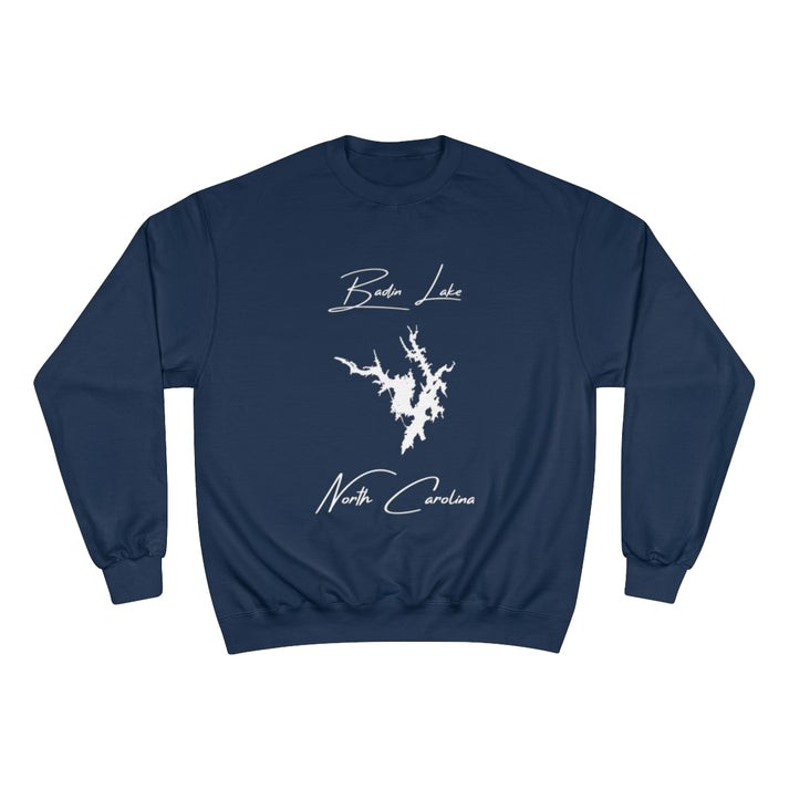 North  Carolina  Badin  Lake  Sweatshirt  front  position  view  from  front  navy.webp