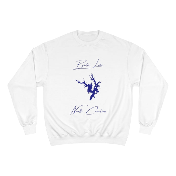 North  Carolina  Badin  Lake  Sweatshirt  front  position  view  from  front  white.webp