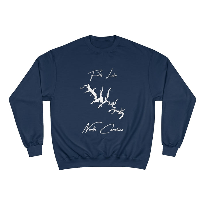 North  Carolina  Falls  Lake  Sweatshirt  front  position  view  from  front  navy.webp
