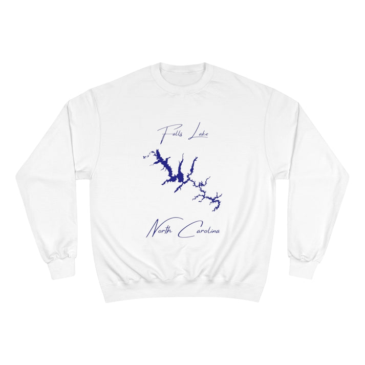 North  Carolina  Falls  Lake  Sweatshirt  front  position  view  from  front  white.webp