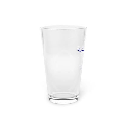 North  Carolina  Fontana  Lake  16oz  Pint  Glass  front  position  view  from  left  16oz.webp