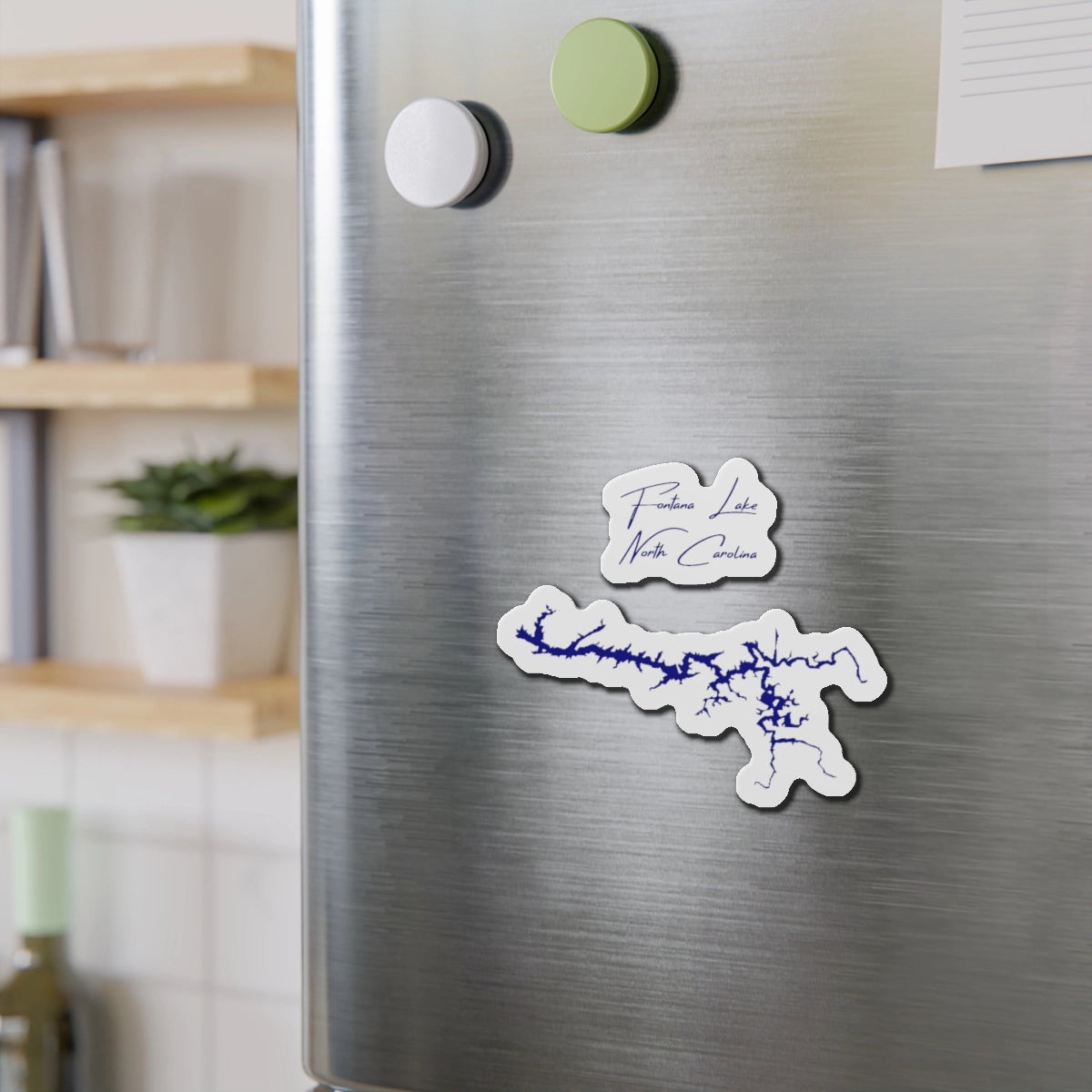 North  Carolina  Fontana  Lake  Die  Cut  Magnet  front  position  view  from  context-2  4  x  4.webp