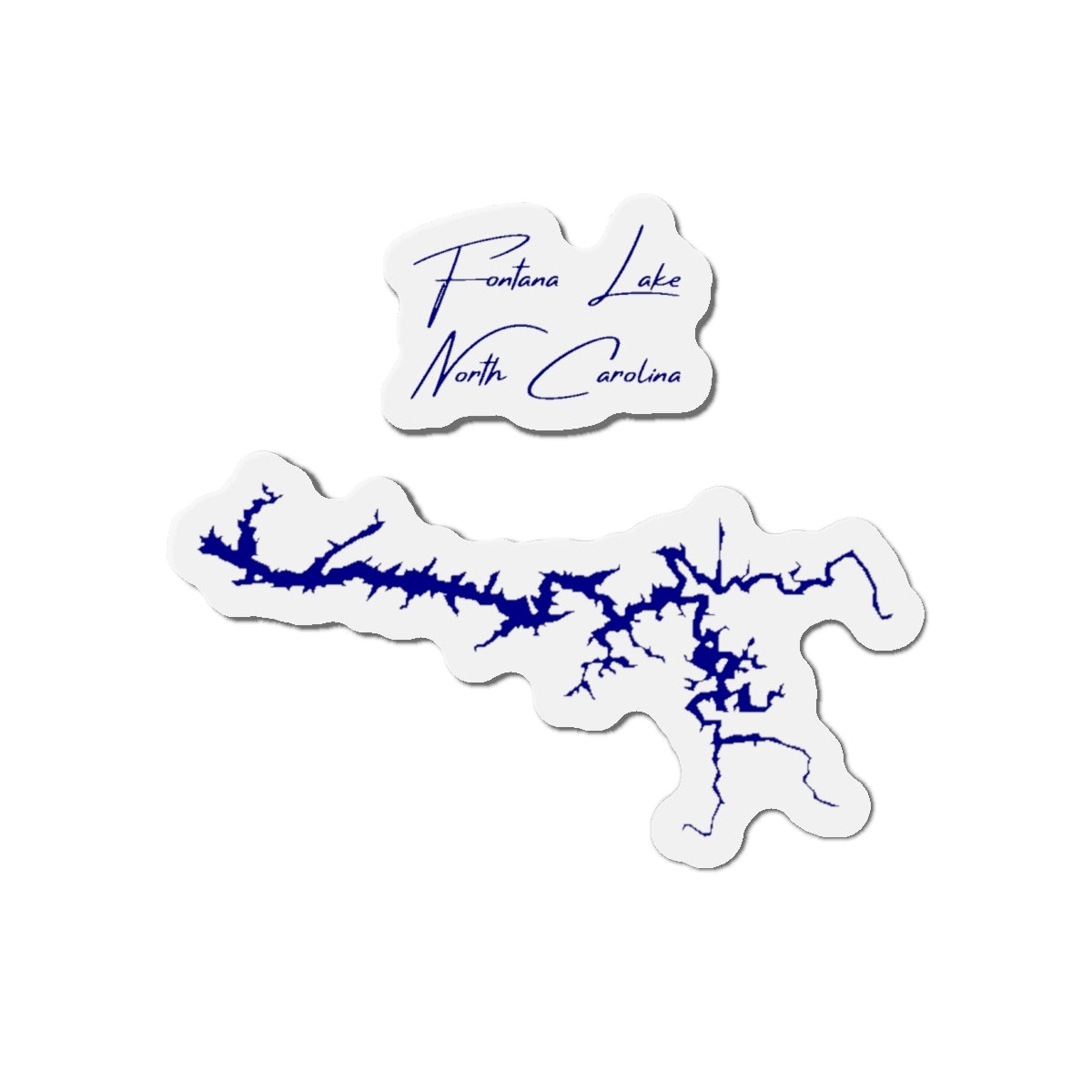 North  Carolina  Fontana  Lake  Die  Cut  Magnet  front  position  view  from  front  4  x  4.webp