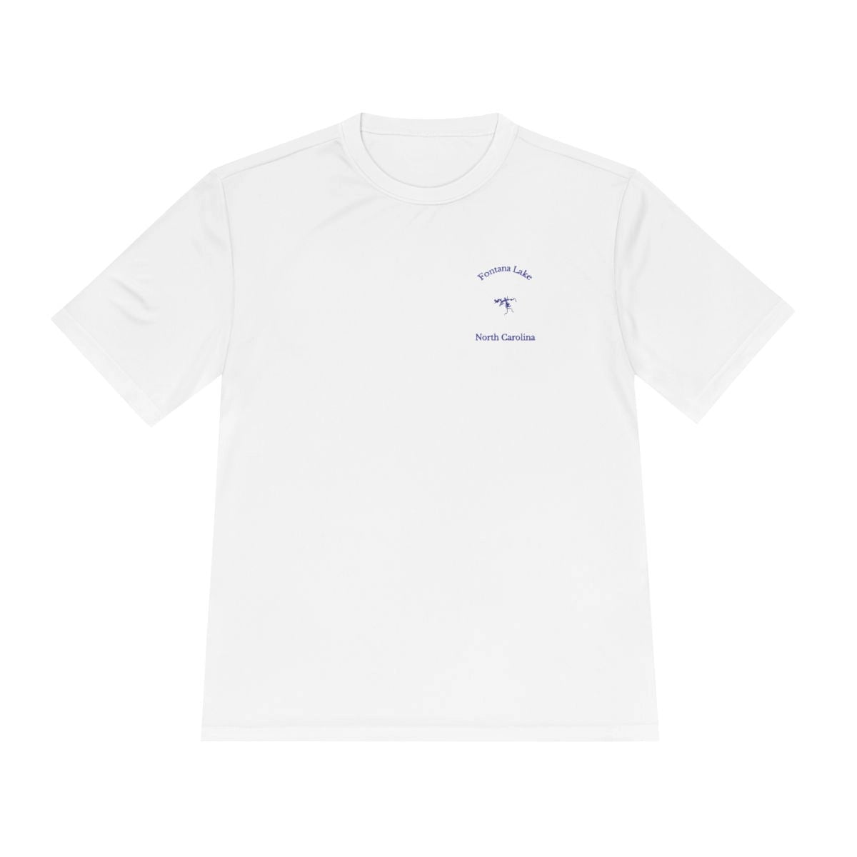 North  Carolina  Fontana  Lake  Moisture  Wicking  Tee  front  position  view  from  front  white.webp