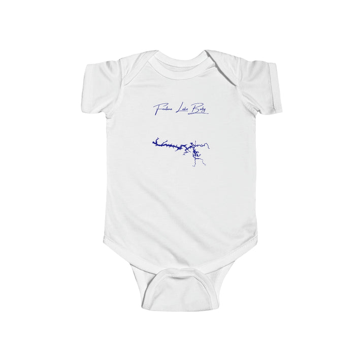 North  Carolina  Fontana  Lake  Onesie  front  position  view  from  front  white.webp
