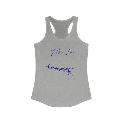 North  Carolina  Fontana  Lake  Racerback-Tank  front  position  view  from  front  heather  grey.webp