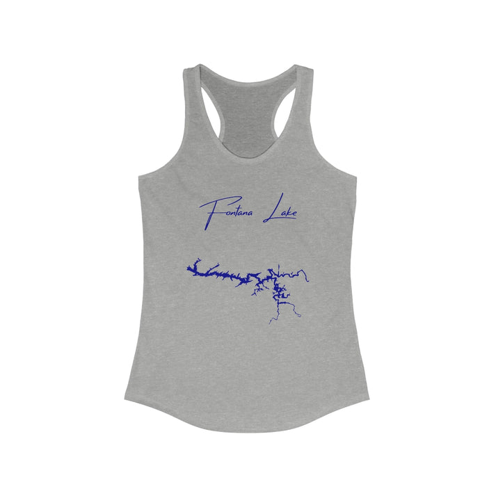 North  Carolina  Fontana  Lake  Racerback-Tank  front  position  view  from  front  heather  grey.webp