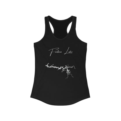 North  Carolina  Fontana  Lake  Racerback-Tank  front  position  view  from  front  solid  black.webp