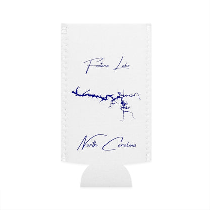 North  Carolina  Fontana  Lake  Slim  Can  Koozie  front  position  view  from  flat-front  white.webp