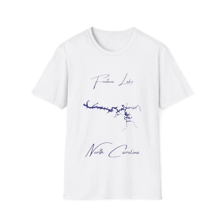 North  Carolina  Fontana  Lake  T-shirt  front  position  view  from  front  white.webp