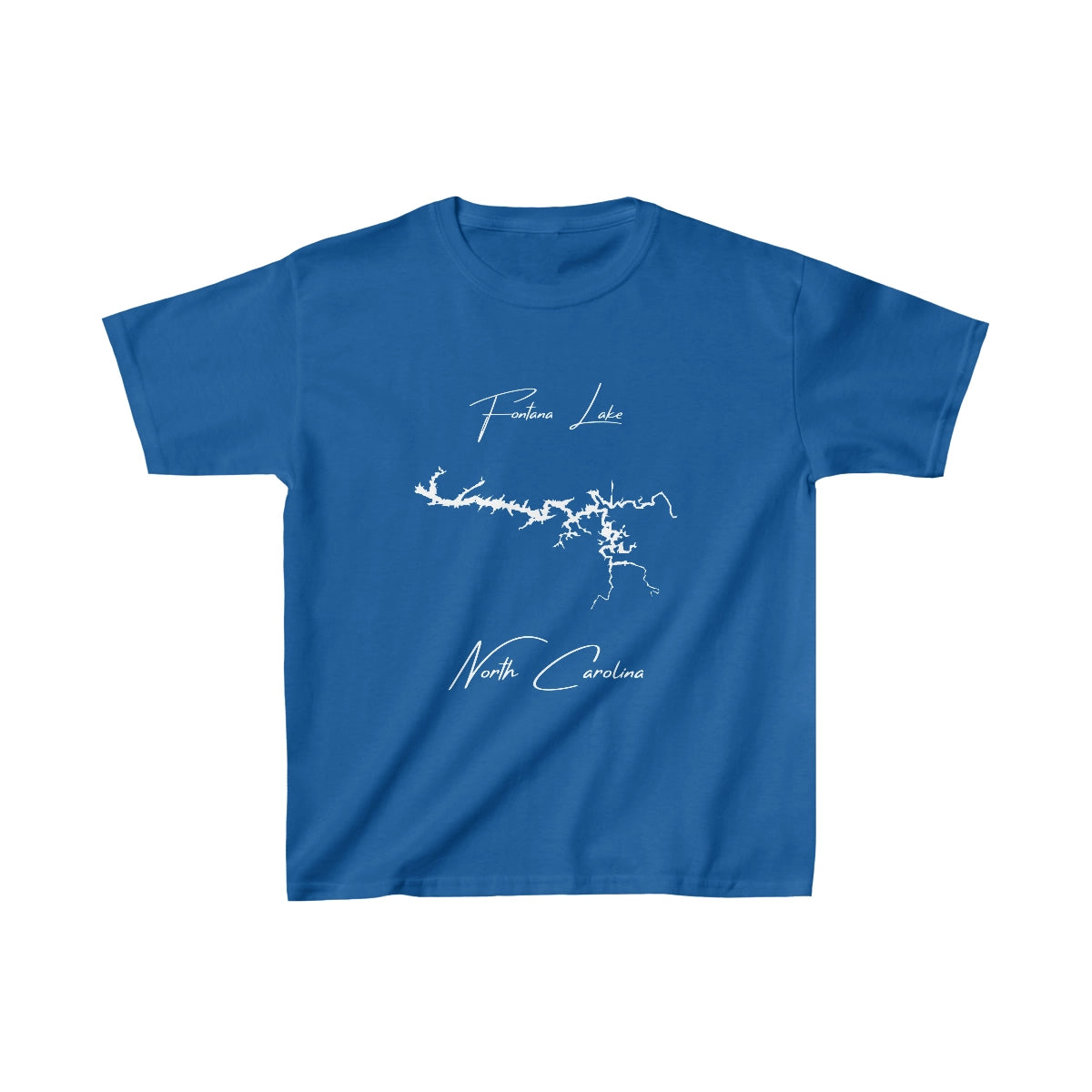 North  Carolina  Fontana  Lake  Youth  T-shirt  front  position  view  from  front  royal.webp