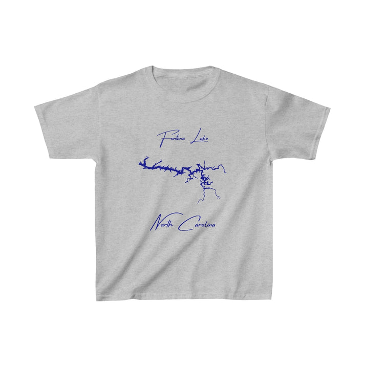North  Carolina  Fontana  Lake  Youth  T-shirt  front  position  view  from  front  sport  grey.webp