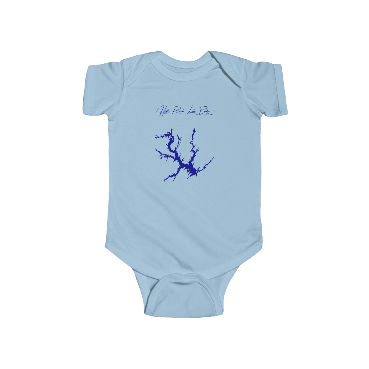 North  Carolina  High  Rock  Lake  Onesie  front  position  view  from  front  light  blue.webp