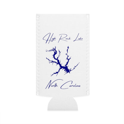 North  Carolina  High  Rock  Lake  Slim  Can  Koozie  front  position  view  from  flat-front  white.webp