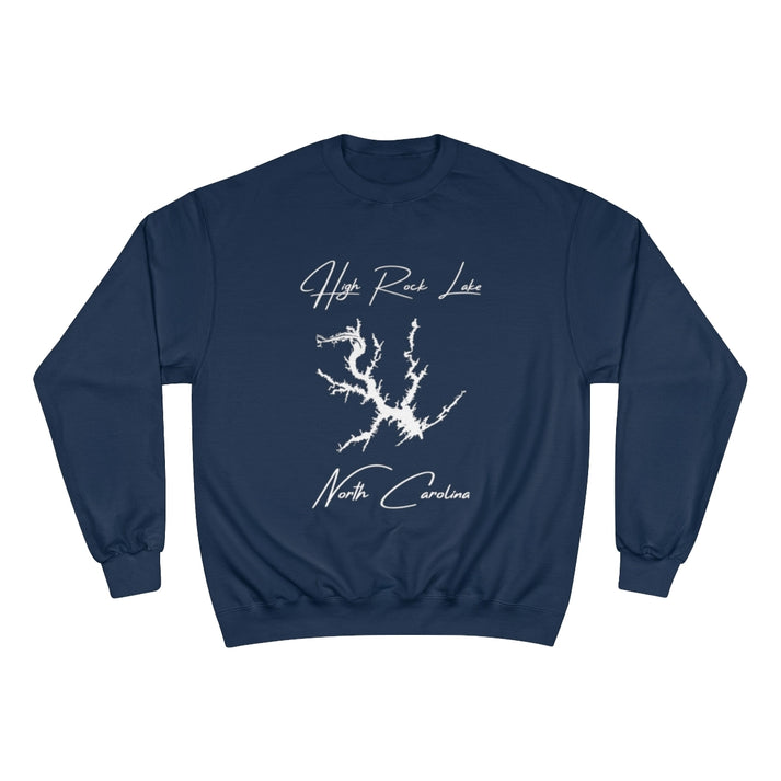 North  Carolina  High  Rock  Lake  Sweatshirt  front  position  view  from  front  navy.webp