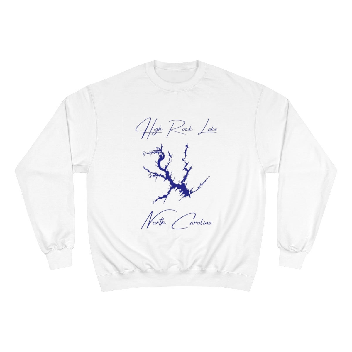 North  Carolina  High  Rock  Lake  Sweatshirt  front  position  view  from  front  white.webp