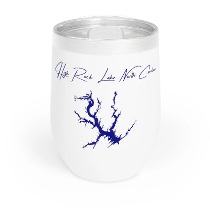 North  Carolina  High  Rock  Lake  Wine  Tumbler  front  position  view  from  front  white.webp