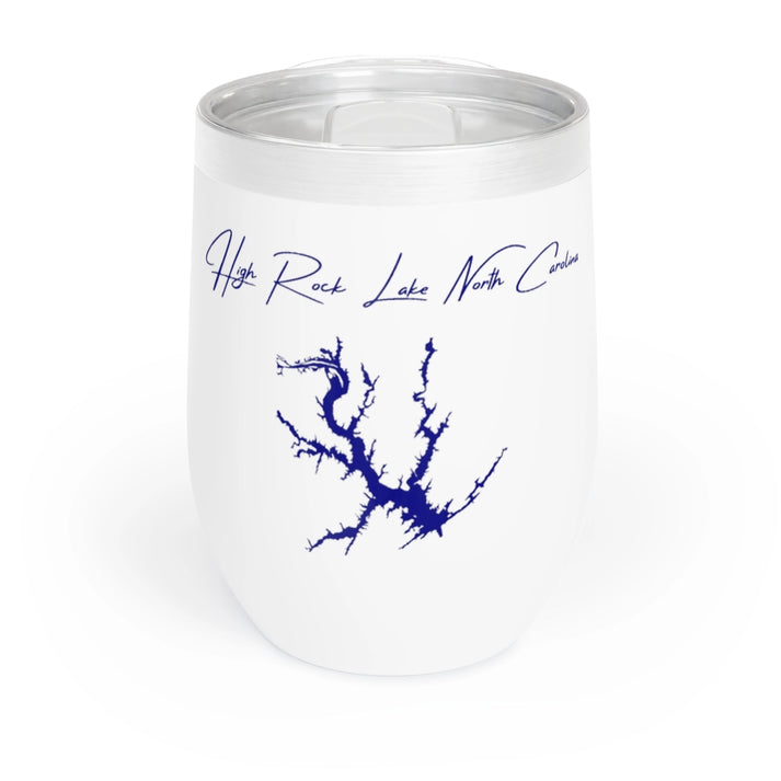 North  Carolina  High  Rock  Lake  Wine  Tumbler  front  position  view  from  front  white.webp