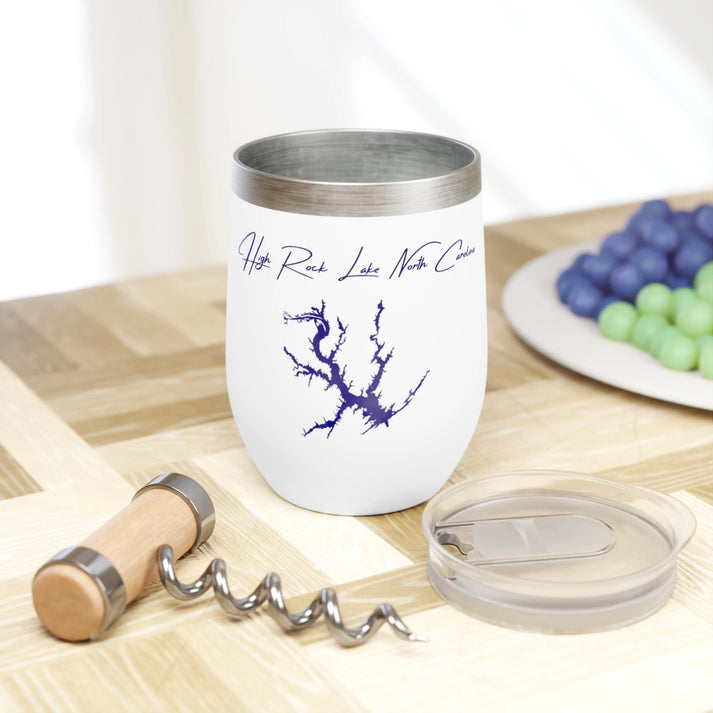 North  Carolina  High  Rock  Lake  Wine  Tumbler  other  position  view  from  context  white.webp