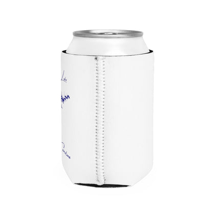 North  Carolina  Hyco  Lake  Can  Koozie  all  position  view  from  right  white.webp
